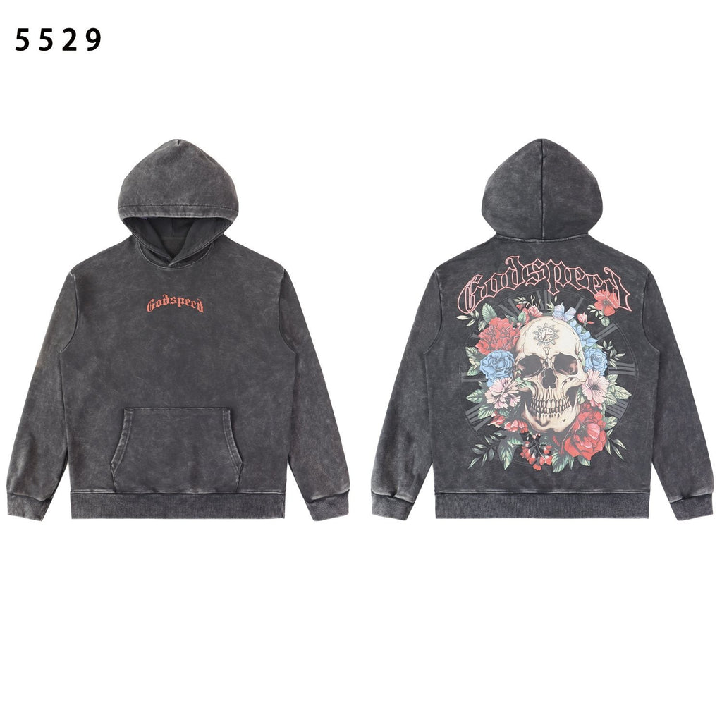 Godspeed Skull Rose Graphic Hoodie