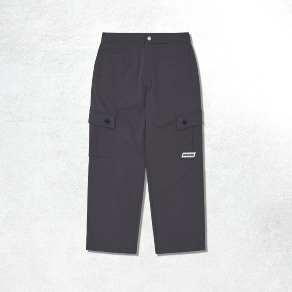 Aiche Nylon Casual Track Pants: Grey
